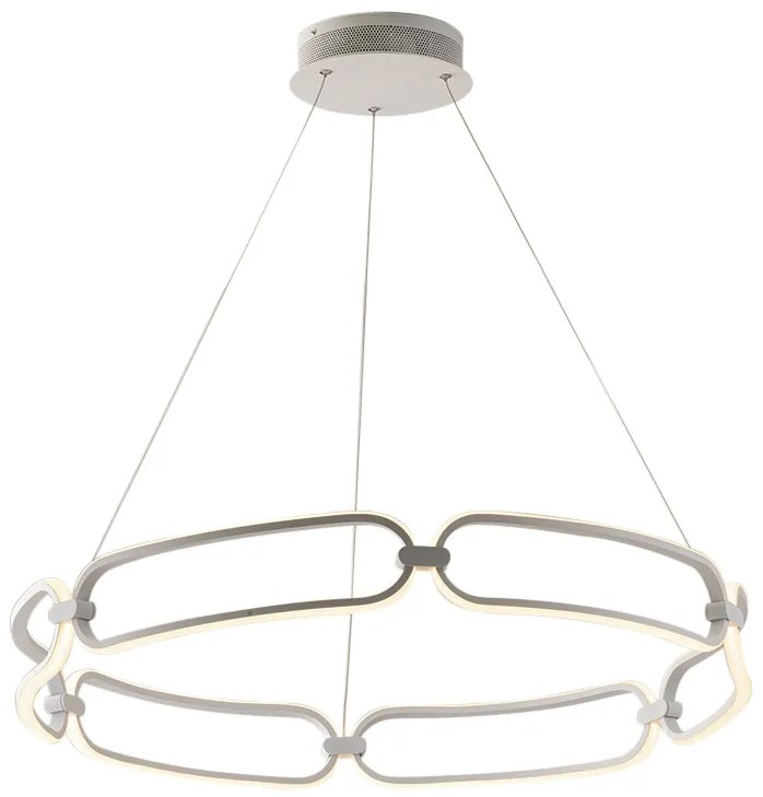 Lampadario Sospensione Led Infinity Moderno  Colore Bianco 49W