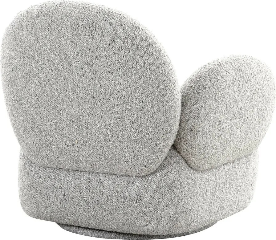 Poltrona grigio chiaro in tessuto bouclé Messina - House Nordic