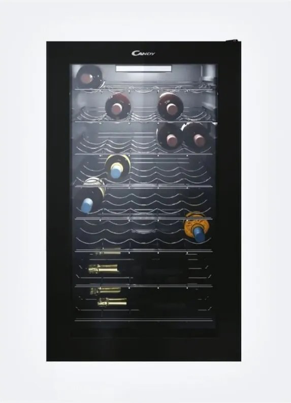 Candy CWC 150 EM/N Cantina Vino Cantinetta con Compressore Libera Installazione 41 Bottiglie Nero