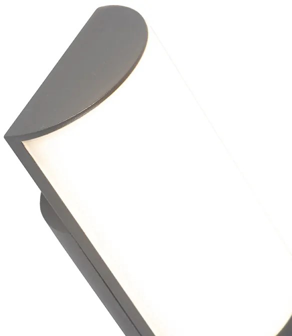 Lampada da parete per esterni moderna grigio scuro con sensore di movimento - Harry