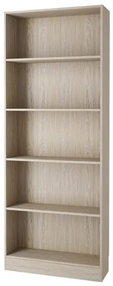 Libreria Ufficio Modulare 4 Ripiani 79x27x203 Effetto Legno Working