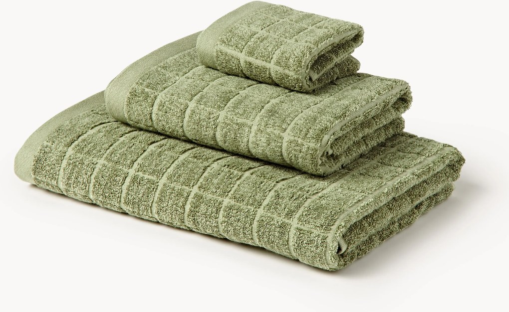 Set di asciugamani in cotone-lino Edita, varie misure