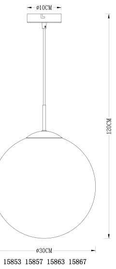 GLOBO 15857 -  Lampadario a sospensione con filo VARUS 1xE27/40W/230V