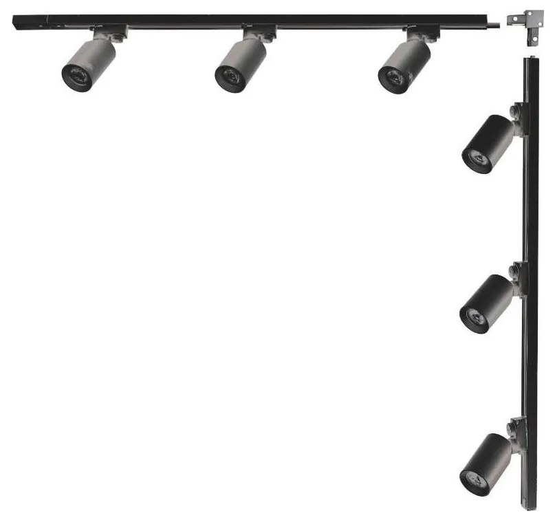 Zuma Line 3566 - Faretto per sistema a binario TORE 6xGU10/35W/230V nero