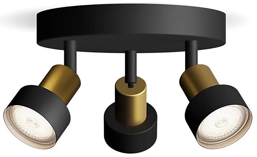 Philips - Faretto CONDUIT 3xGU10/5W/230V nero/ottone