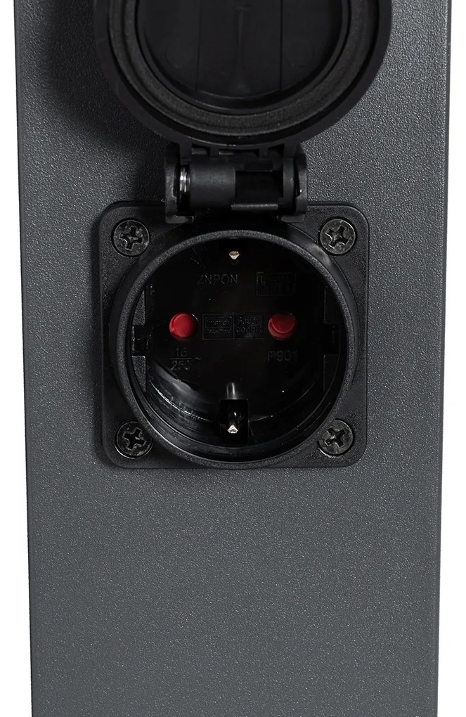 Lampada da esterno Grigio scuro 80 cm con portalampada IP44 - Malios