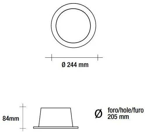 MOODY Faretto LED incasso tondo bianco dimmerabile 25W CCT regolabile