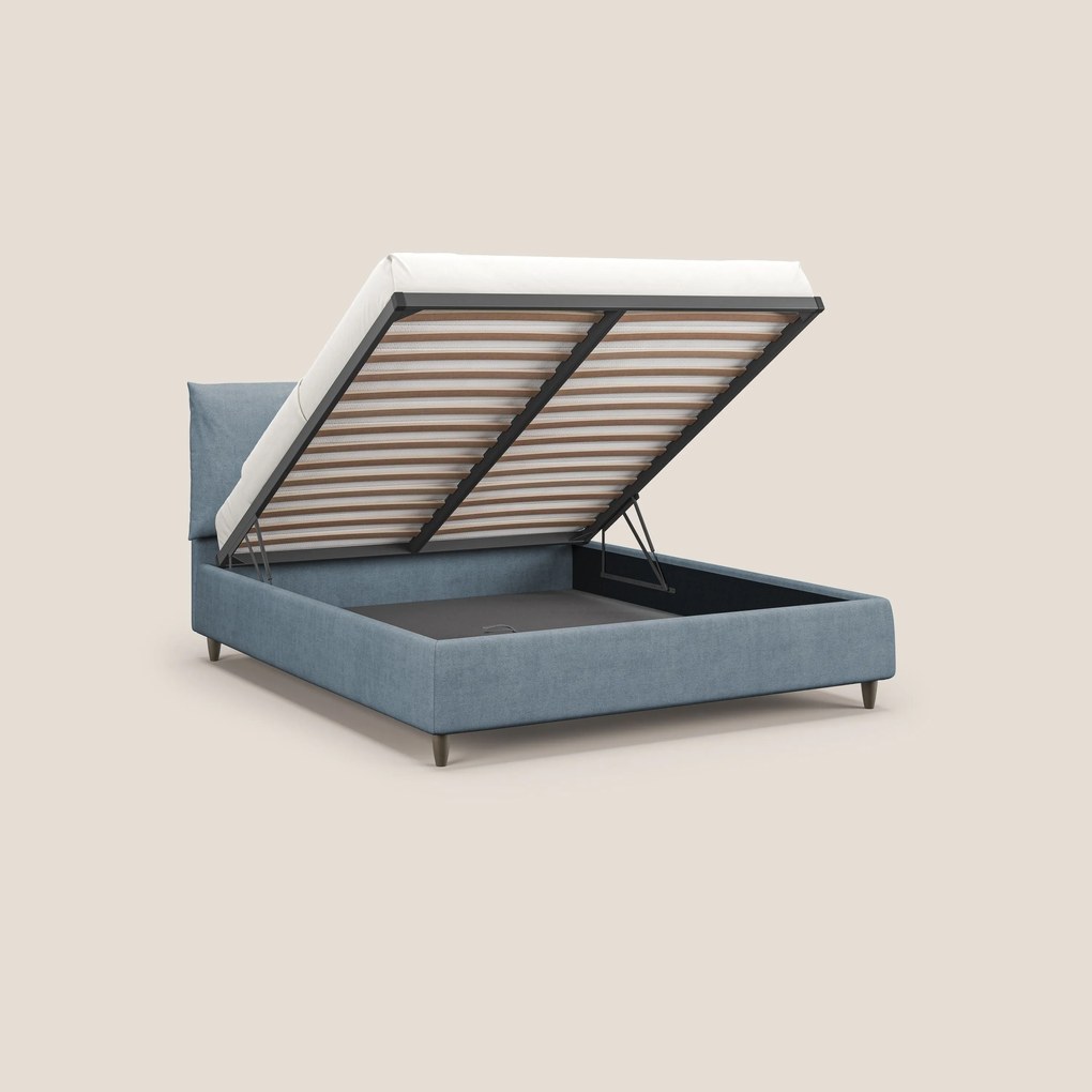 Mariana letto imbottito contenitore con cuscini in tessuto impermeabile T02 carta da zucchero