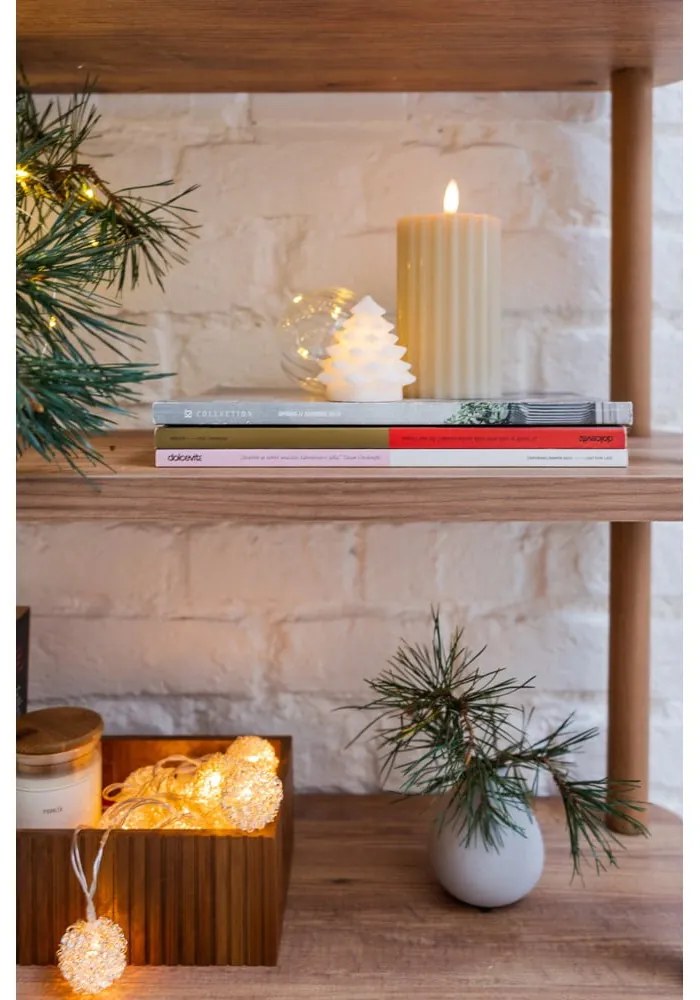 Decorazione natalizia luminosa bianca 4 pz ø 6,5 cm Carla – Sirius