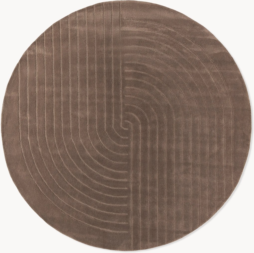 Tappeto rotondo in lana fatto a mano Mason