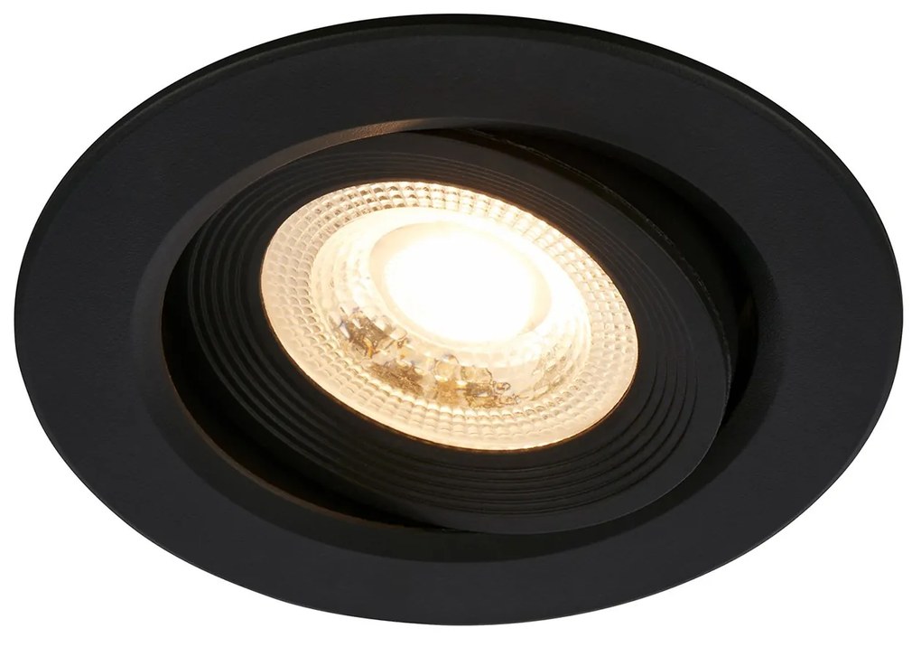 Faretto Incasso Desi Plastica Nero Led Integrato 5W 3000K