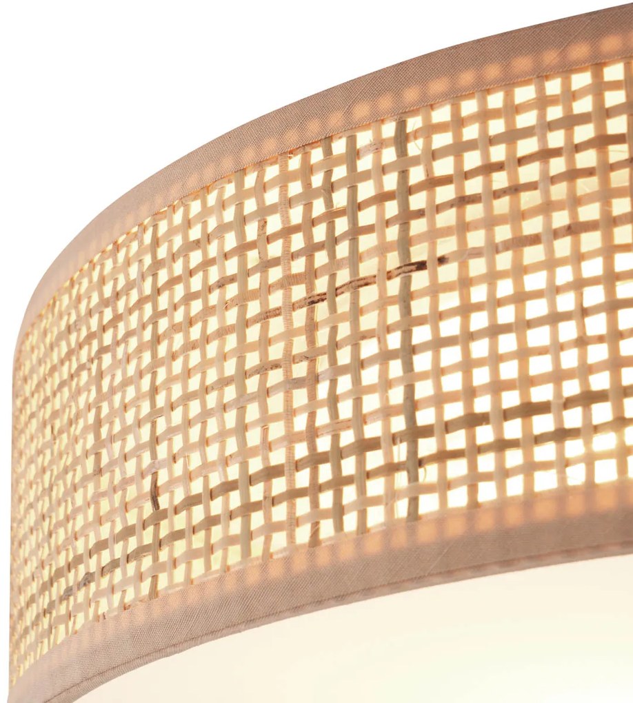 Lampada da soffitto orientale in rattan 38 cm - Trammy