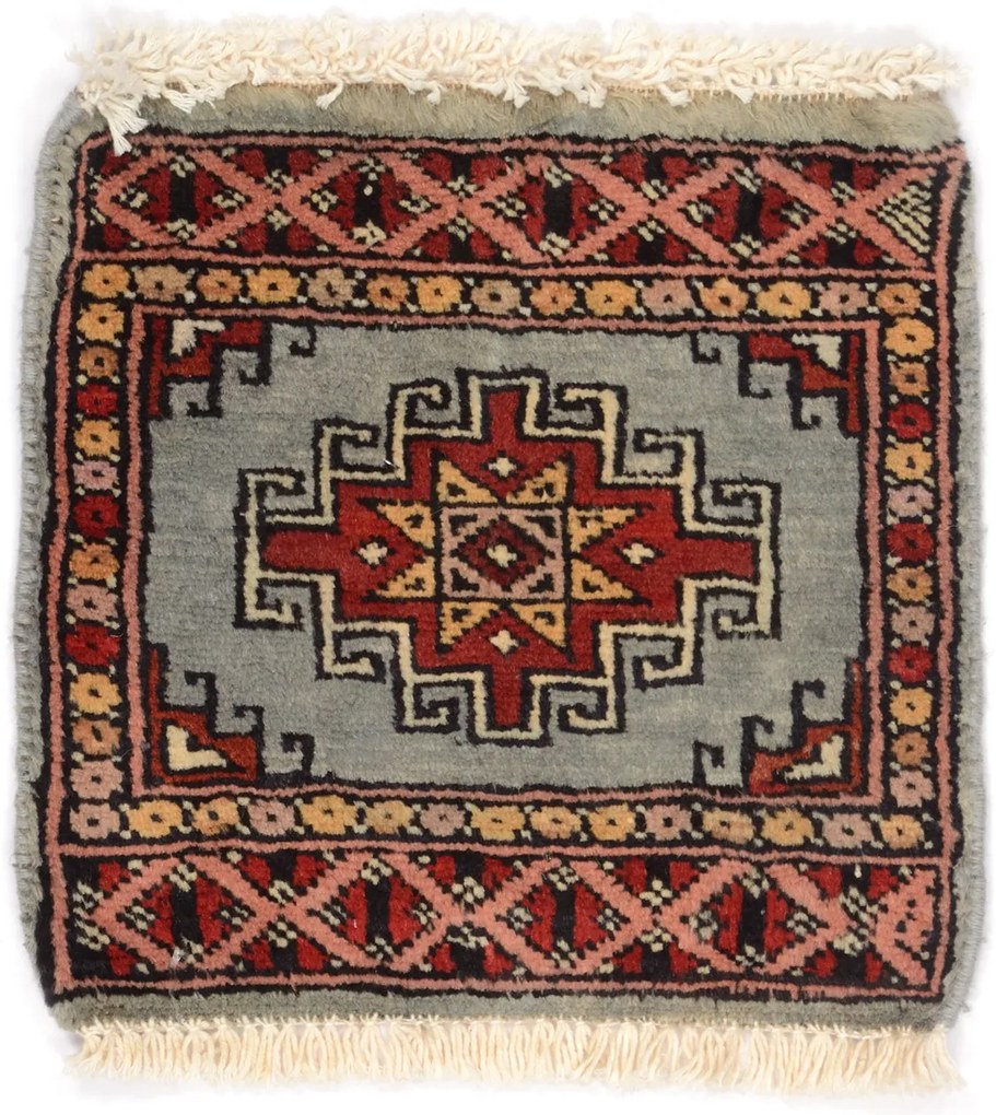 Bokhara Tappeto orientale 30x30 Blu (Pakistan) Annodato A Mano