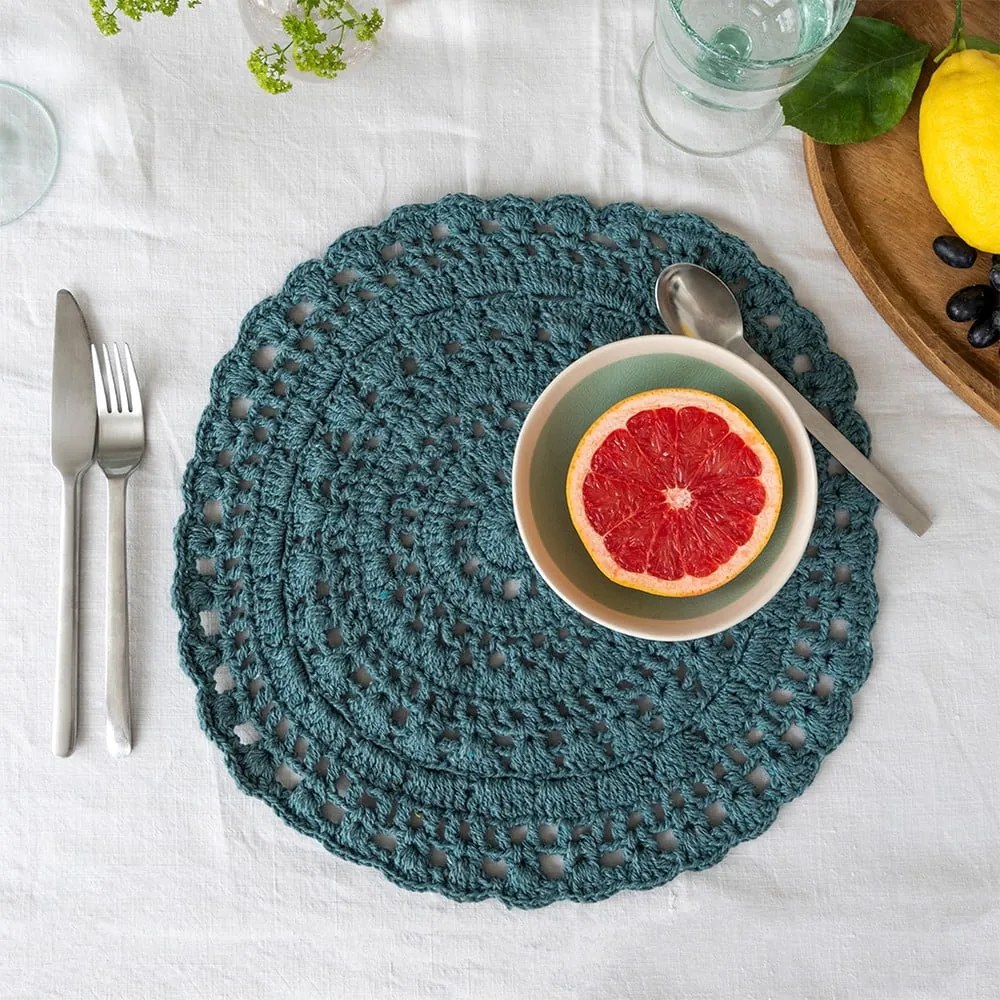 Tovaglietta in misto cotone ø 35 cm Crochet – Rex London