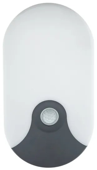 Lampada da parete per esterni LED con sensore di movimento, 18W/230V, IP44, antracite