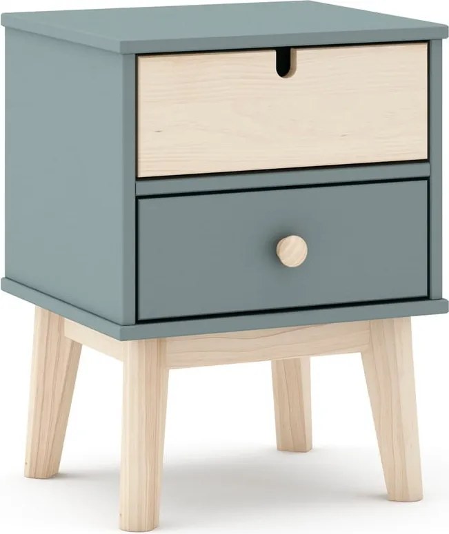 Comodino per bambini verde polveroso Estefania – Marckeric