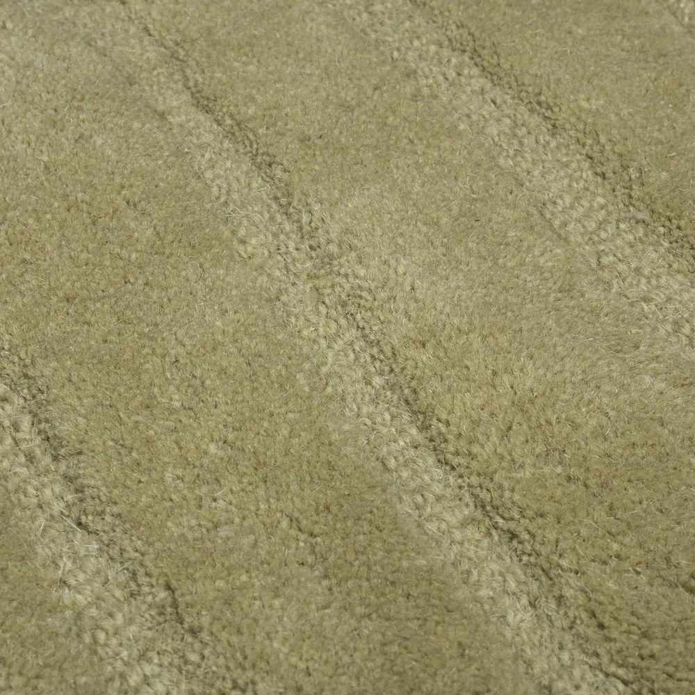 Tappeto rotondo in lana color kaki tessuto a mano ø 160 cm Mesmerise Sage - Flair Rugs