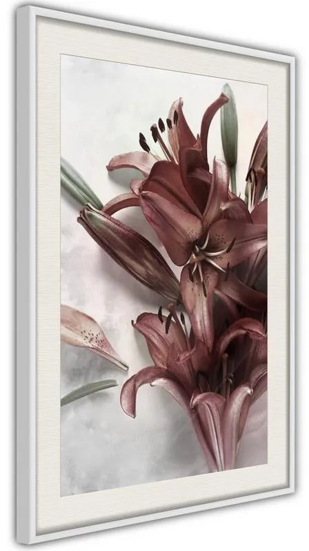 Poster  Burgundy Solace  Cornice Quadri Cornice nera con pass-partout, Larghezza x Altezza Home decor 40x60