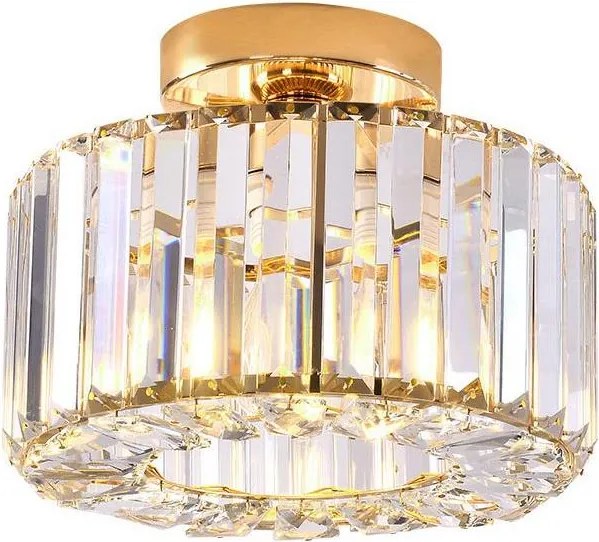 Plafoniera VETRO 1xE27/15W/230V Ø 24,5 cm dorata