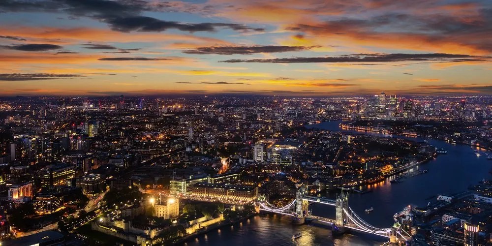 Stampa su tela – Vista aerea del Tower Bridge
