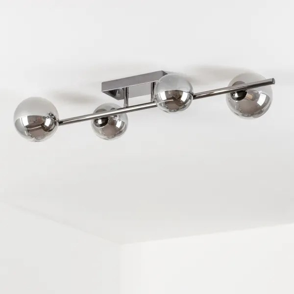 Brilagi - Lampadario a plafone LED MILLA 4xG9/3W/230V cromo lucido/fumé