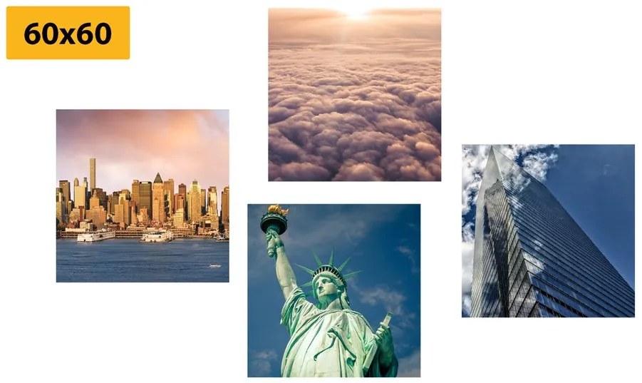 Set di quadri – New York in colori unici
