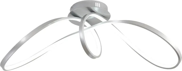 Plafoniera LED RUBY grigio IP20 cct da bianco caldo a bianco freddo con regolazione di temperatura, 4900 lumen