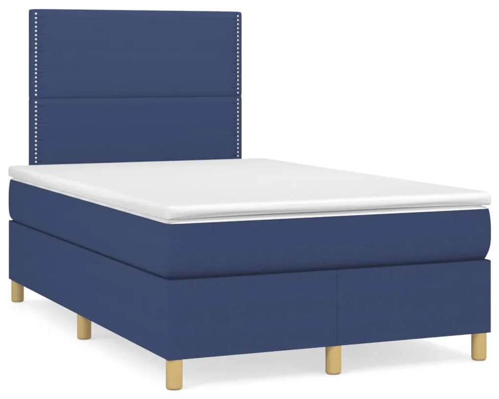 Giroletto A Molle Con Materasso Blu 120x190 Cm İn Tessuto /