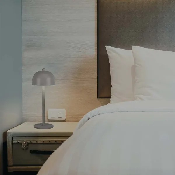 Lampada da tavolo LED dimmerabile ricaricabile 1W 5V 3000-6000K 1800mAh grigia