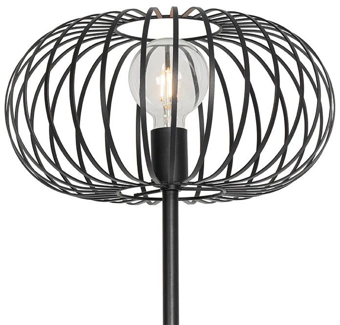 Lampada da terra di design nera - Johanna
