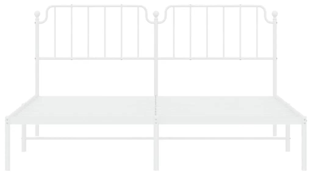 Giroletto con testiera metallo bianco 183x213 cm