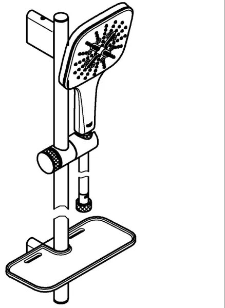 GROHE 26596000 - Set doccia VITALIO SMARTACTIVE 130 CUBE, 600 mm, cromo lucido