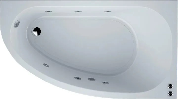 Vasca idromassaggio asimmetrica SANYCCES Tripoli confort 90 x 160 cm bianco