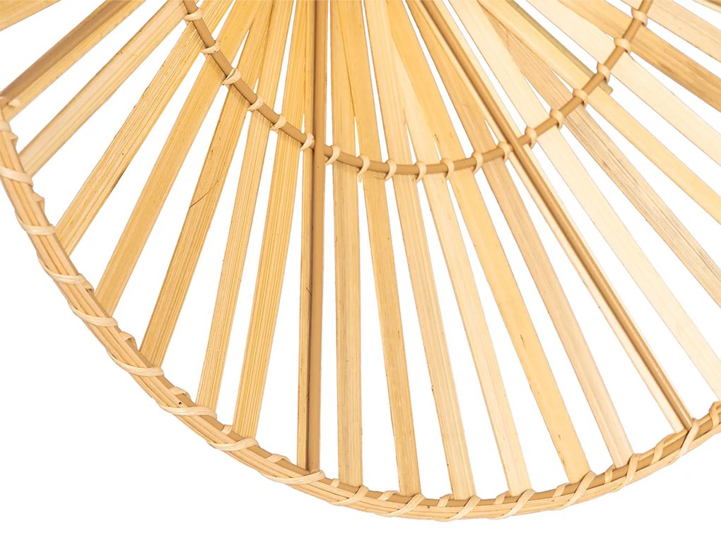 Applique da parete orientale nera con bambù naturale - Pua