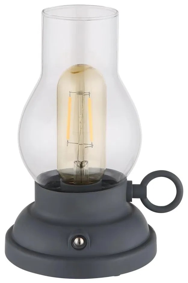 Globo 58016A - Lampada da tavolo LED dimmerabile PETRO 1W/3,7V 1200mAh antracite