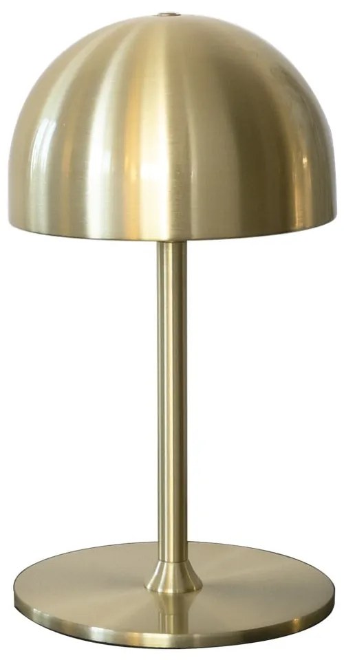 Lampada da tavolo LED color ottone con paralume in metallo con telecomando (altezza totale 22 cm) Tim – Sirius