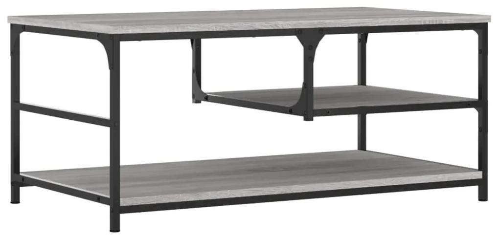 Tavolino da Salotto Grigio Sonoma 90x49x40 cm Legno Multistrato