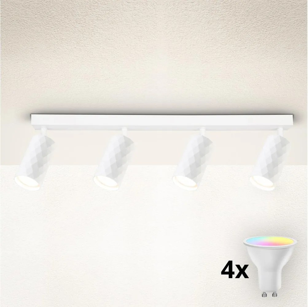 Brilagi - LED RGBW dimmerabile faretto SELE DIAMANT 4xGU10/6,5W/230V Wi-Fi bianco