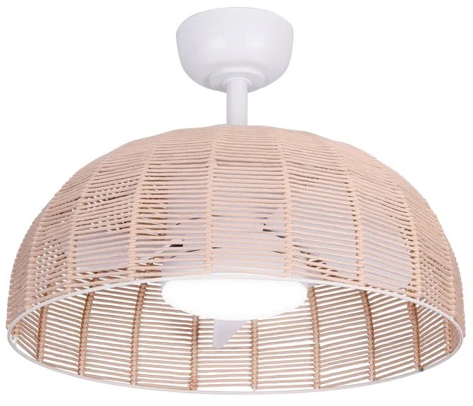 Ventilatore da soffitto Atena bianco, Ø 55 cm, dimmerabile, SULION IP44