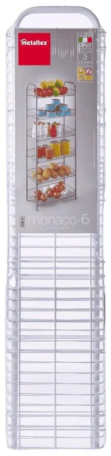 Scaffale bianco in metallo 41x104x23 cm Monaco – Metaltex