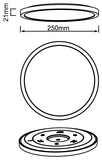 Brilliant - Plafoniera LED da soffitto TUCO LED/16W/230V Ø 25 cm nero