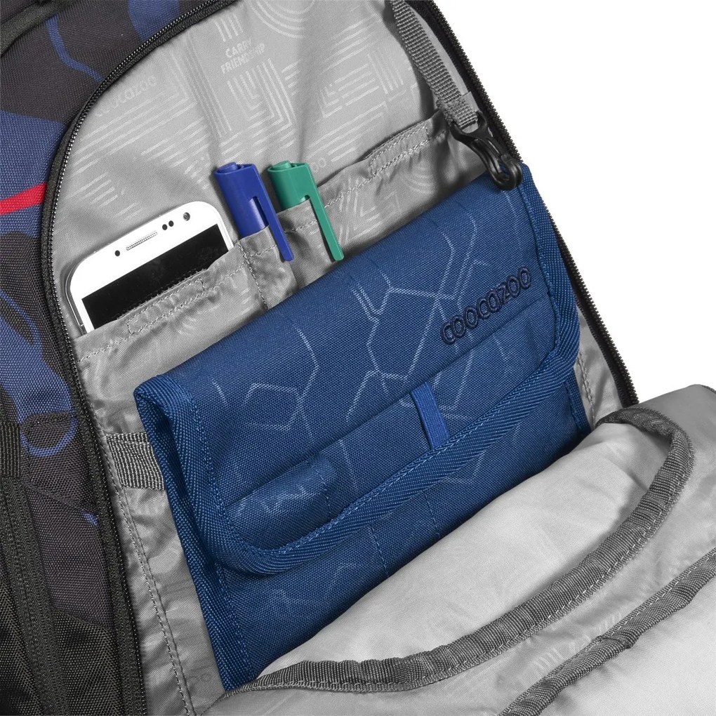 Zaino scuola coocazoo PORTER, Lava Lines, certificato AGR