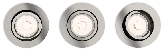 Philips 50393/17/PN - KIT 3x Lampada da incasso DONEGAL 1xGU10/5,5W/230V