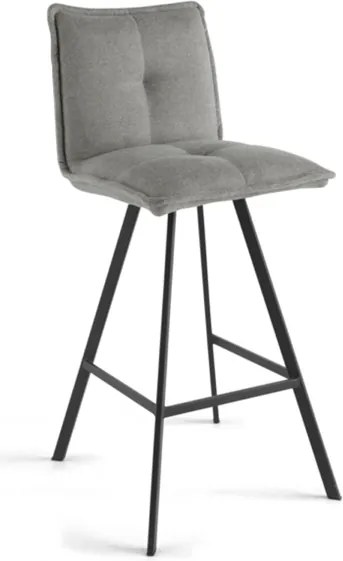 Sgabello cucina tessuto Grigio Chiaro - bar SILA 2 sgabelli