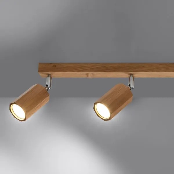 Sollux SL.1031 - Faretto ZEKE 4xGU10/40W/230V quercia