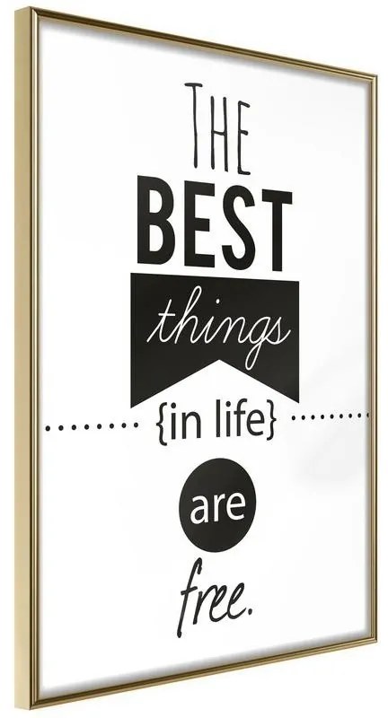 Poster  The Best Things  Cornice Quadri Cornice d'oro, Larghezza x Altezza Home decor 30x45