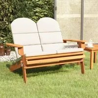 Panchina Giardino Adirondack Cuscini 126 cm Massello di Acacia 360039