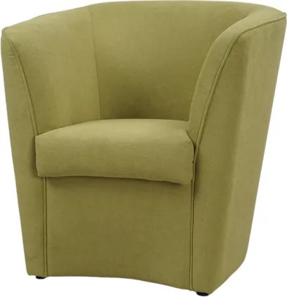 Poltrona moderna Verde in tessuto antimacchia imbottita