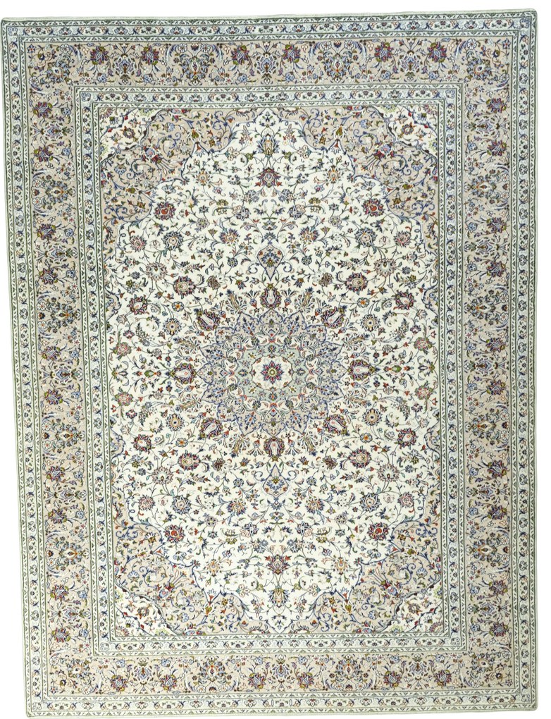 Kashan Tappeto persiano 400 x 300 Beige (Iran) Annodato A Mano