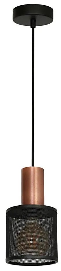 Lampadario a sospensione con filo ARES BLACK 1xE27/60W/230V